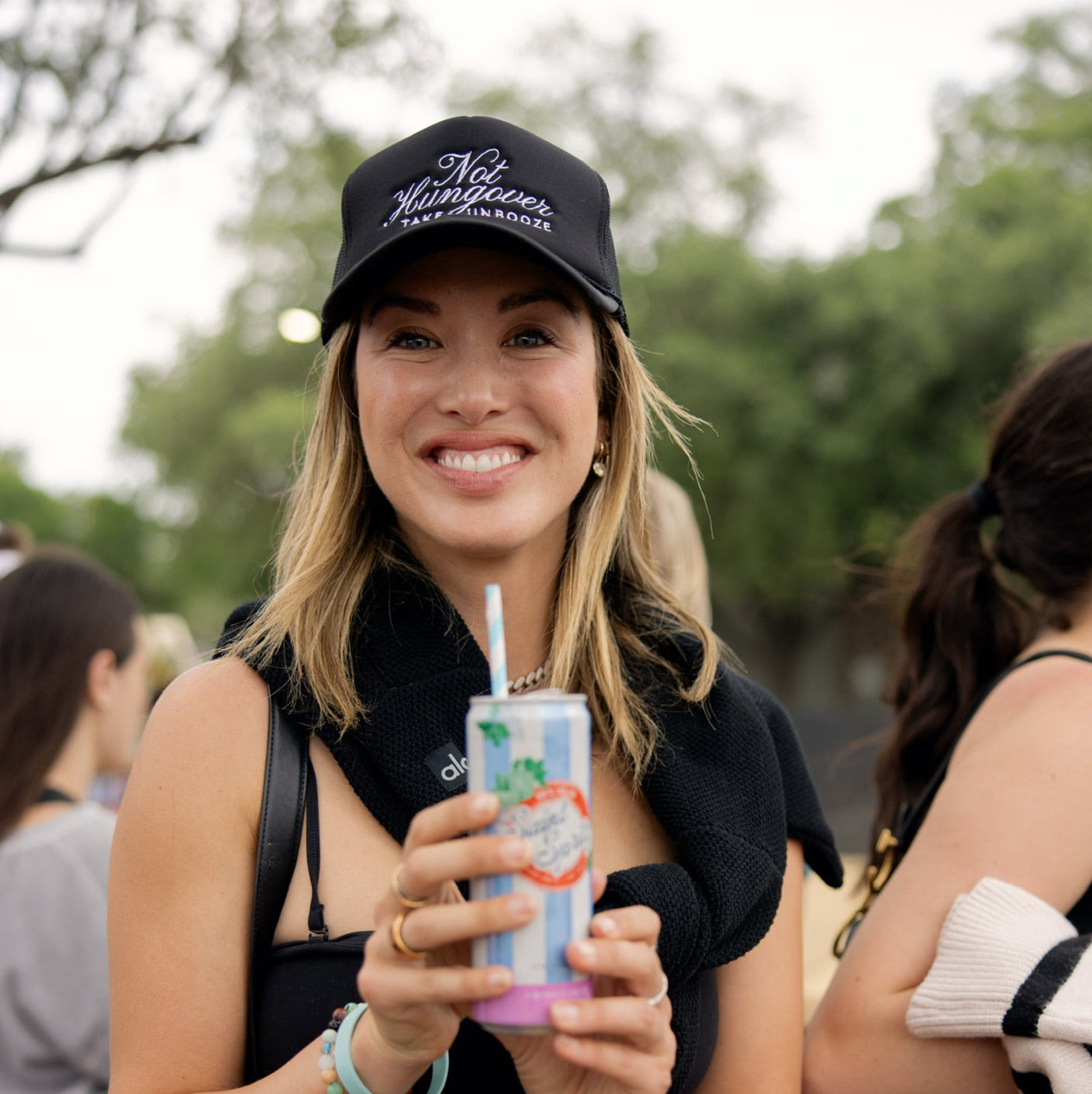 Not Hungover Black Trucker Hat